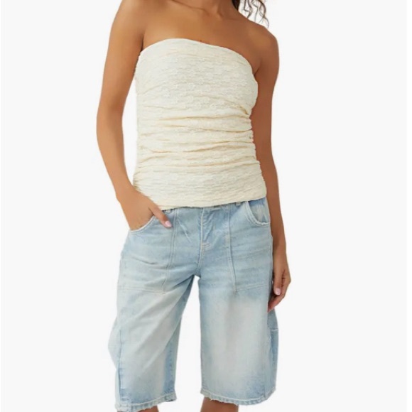 Free People  Convertible Miniskirt Cream. Size S - Picture 6 of 7